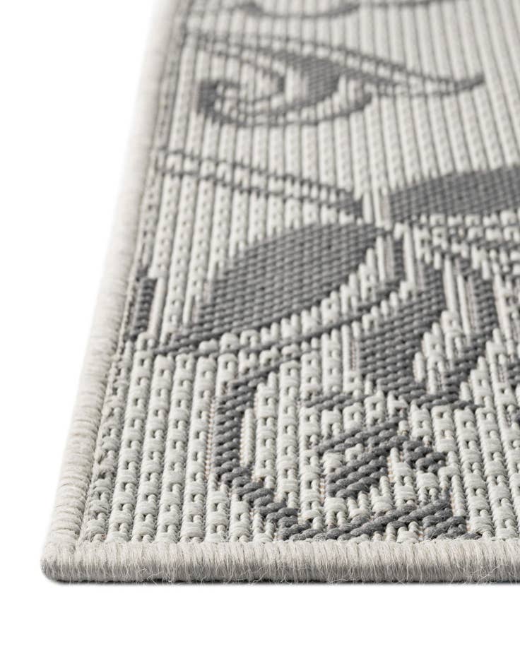 Detail image of 6' x 6'  Washable Botanical Indoor / Outdoor Square Rug