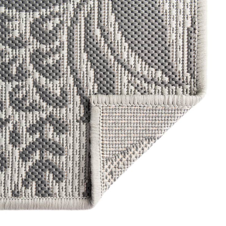 Detail image of 6' x 6' Easy-Clean Botanical Indoor / Outdoor Square Rug
