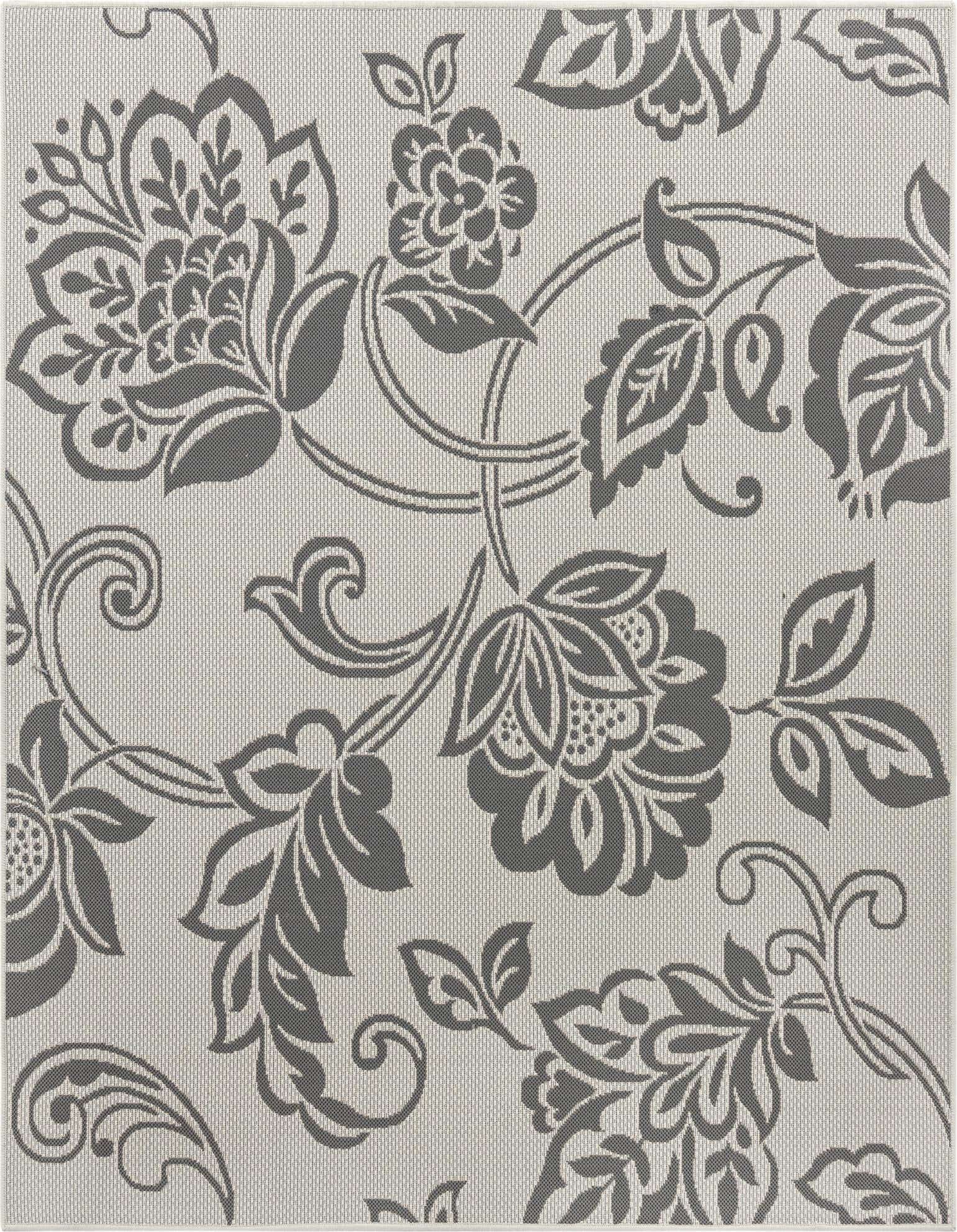 6' x 6' Easy-Clean Botanical Indoor / Outdoor Square Rug