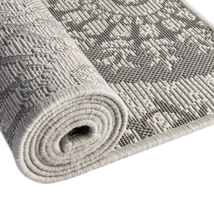 Detail image of 6' x 6' Easy-Clean Botanical Indoor / Outdoor Square Rug
