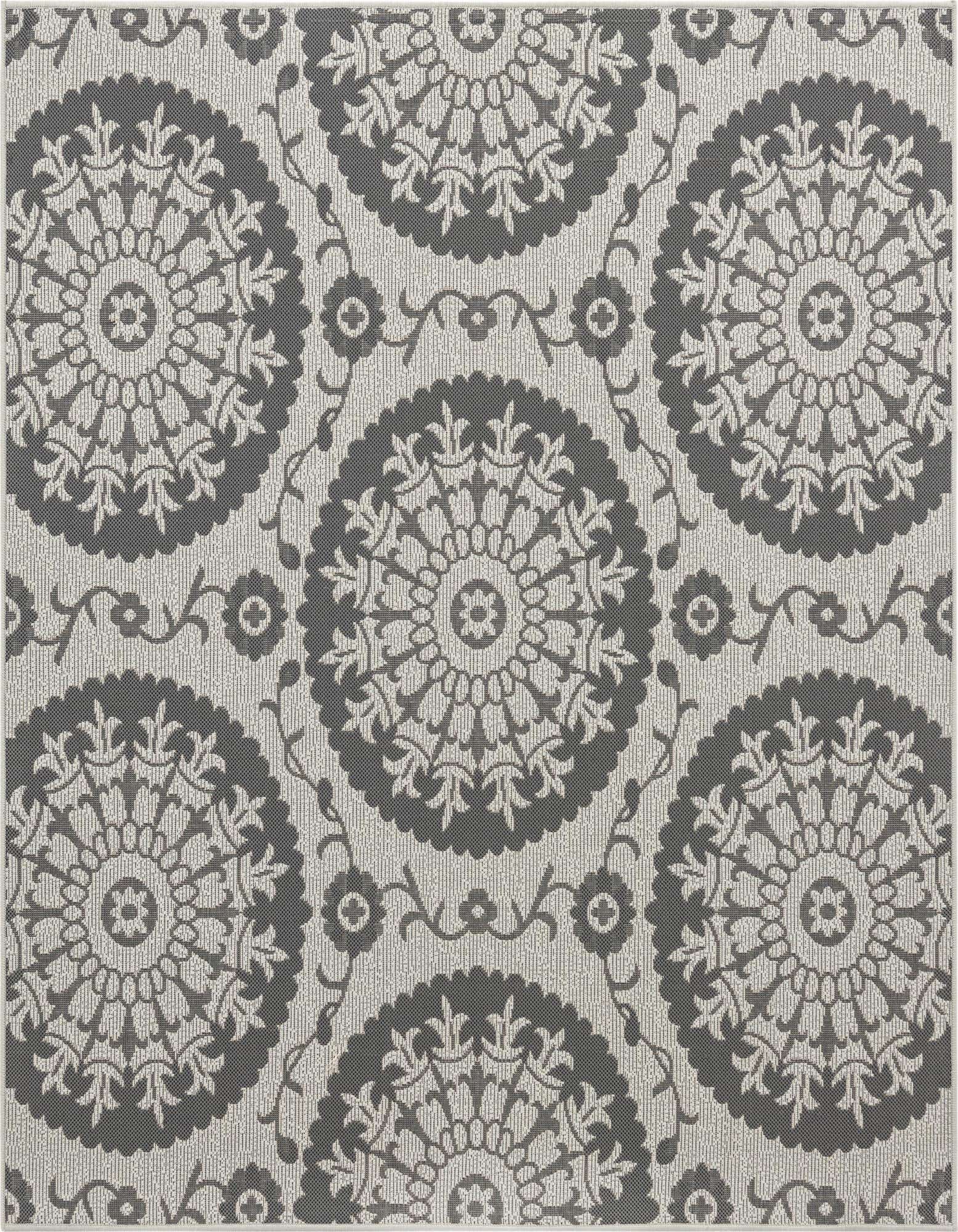 6' x 6' Easy-Clean Botanical Indoor / Outdoor Square Rug