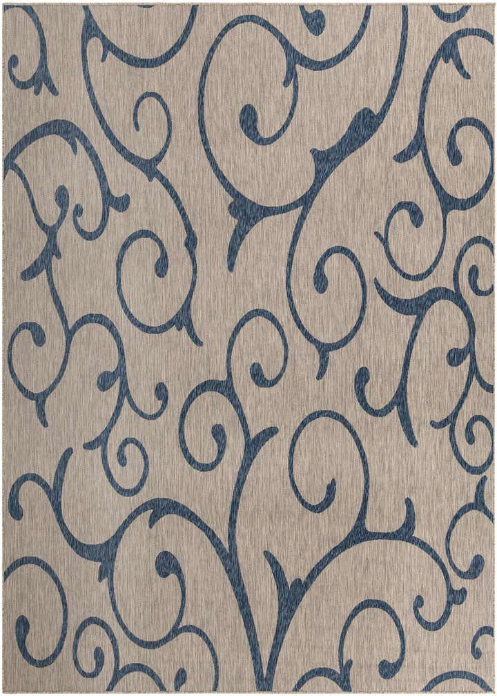 10' 8 x 10' 8 Easy-Clean Botanical Indoor / Outdoor Square Rug
