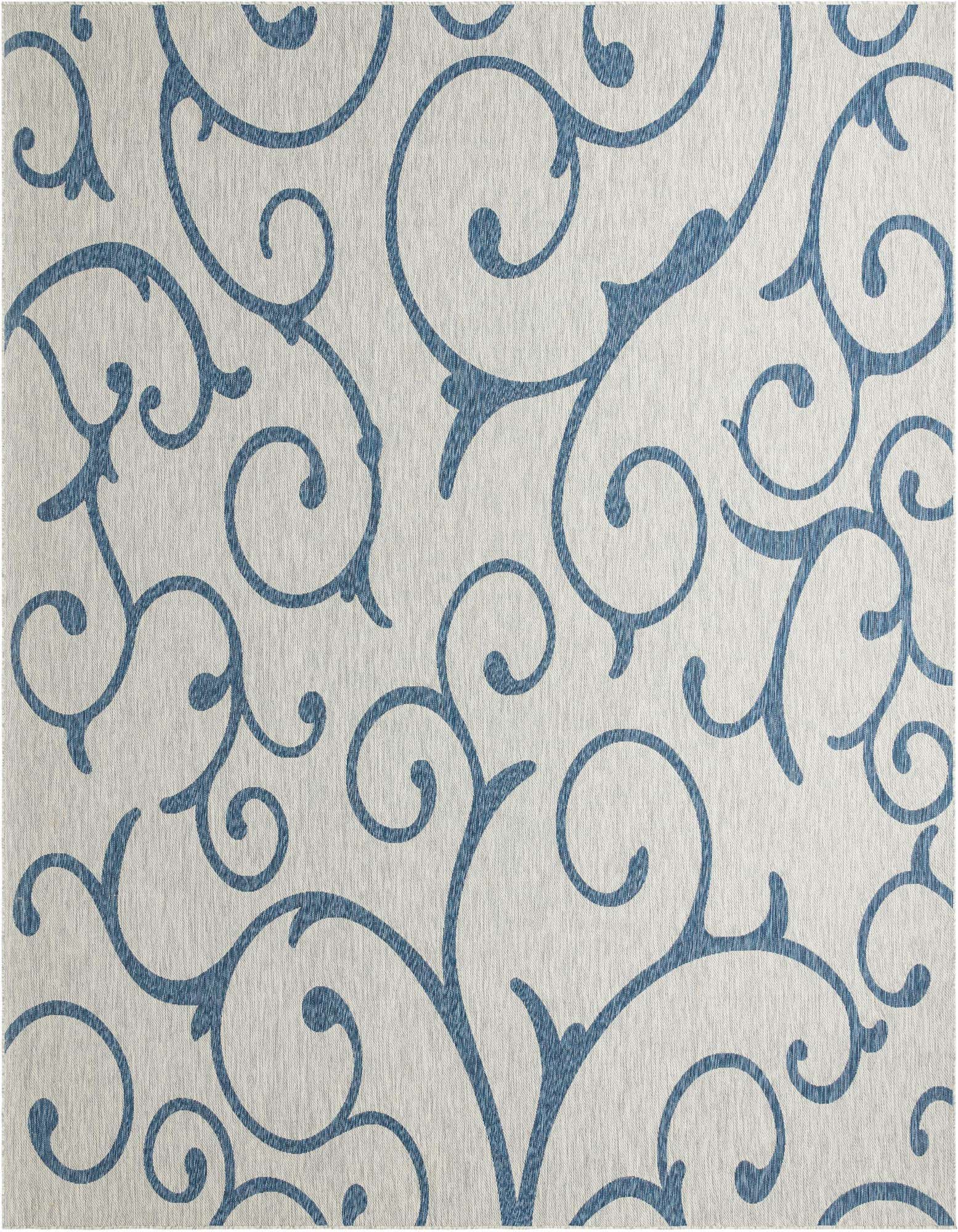 13' x 13' Easy-Clean Botanical Indoor / Outdoor Square Rug