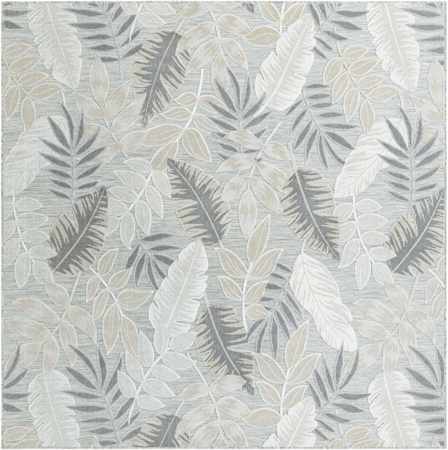 8' 2 x 8' 2 Easy-Clean Botanical Indoor / Outdoor Square Rug