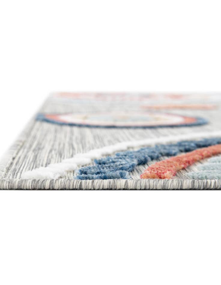 Detail image of 8' 2 x 8' 2 Easy-Clean Botanical Indoor / Outdoor Square Rug