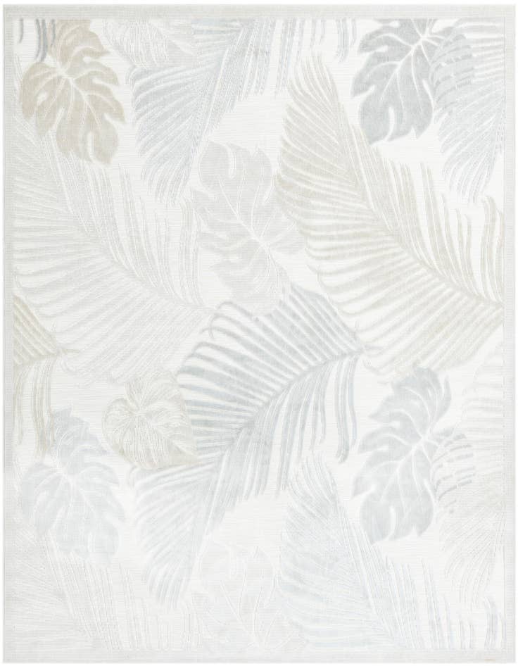 Detail image of 8' 2 x 8' 2 Easy-Clean Botanical Indoor / Outdoor Square Rug