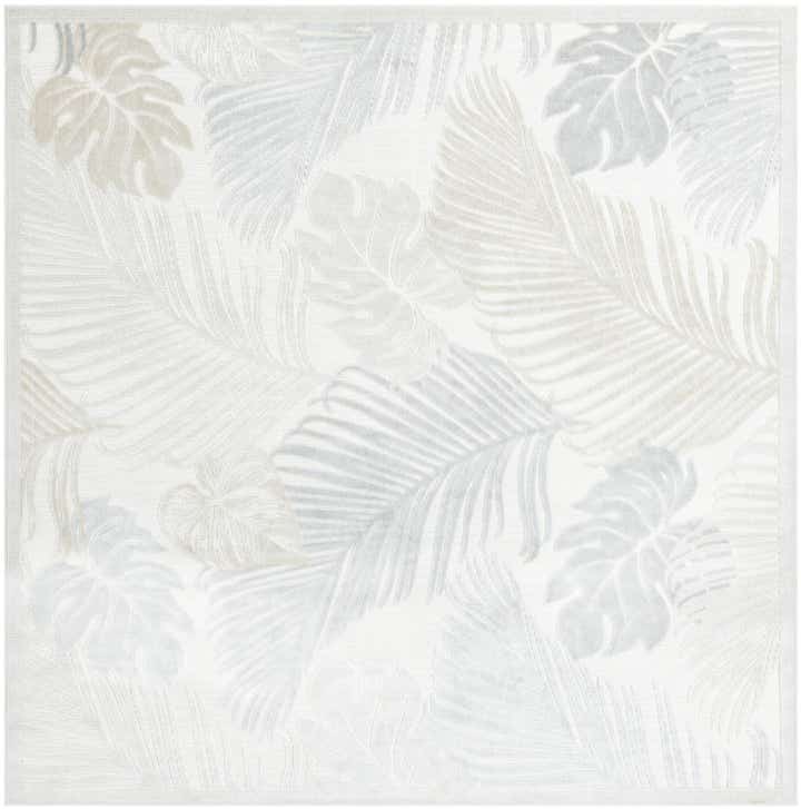 8' 2 x 8' 2 Easy-Clean Botanical Indoor / Outdoor Square Rug