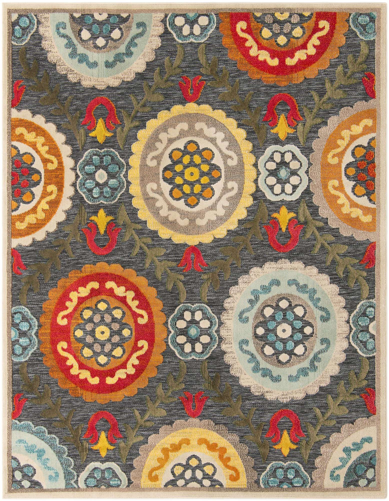 7' 10 x 7' 10 Easy-Clean Casablanca Indoor / Outdoor Square Rug