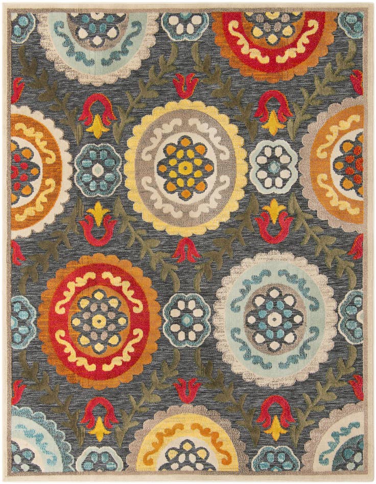 Detail image of 7' 10 x 7' 10 Easy-Clean Casablanca Indoor / Outdoor Square Rug