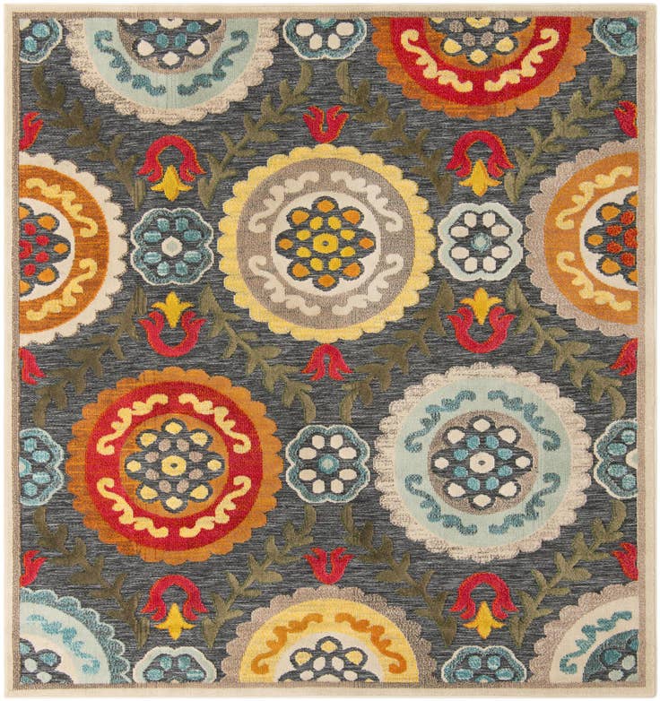 Detail image of 7' 10 x 7' 10 Easy-Clean Casablanca Indoor / Outdoor Square Rug
