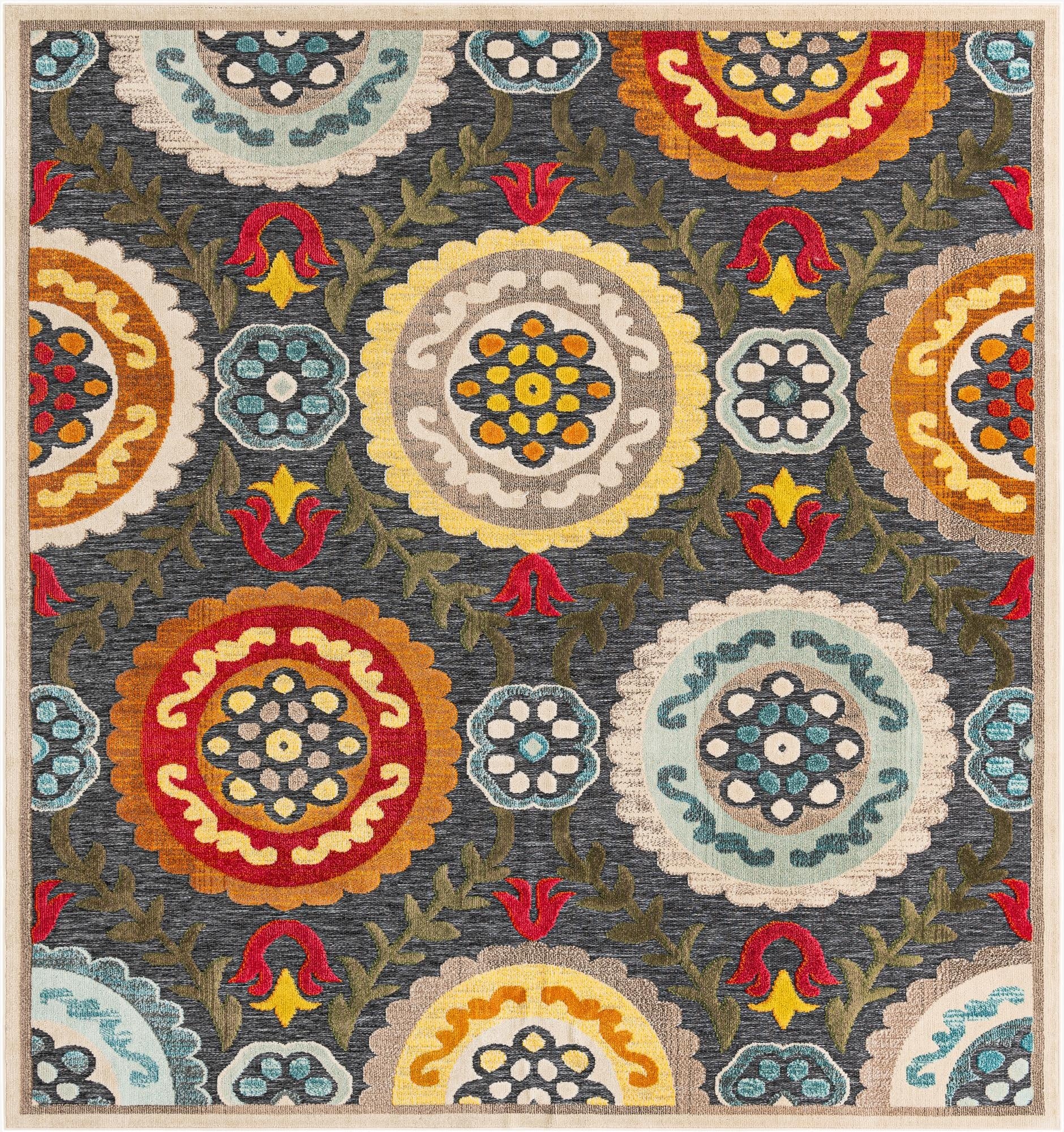 10' x 10'  Washable Casablanca Indoor / Outdoor Square Rug