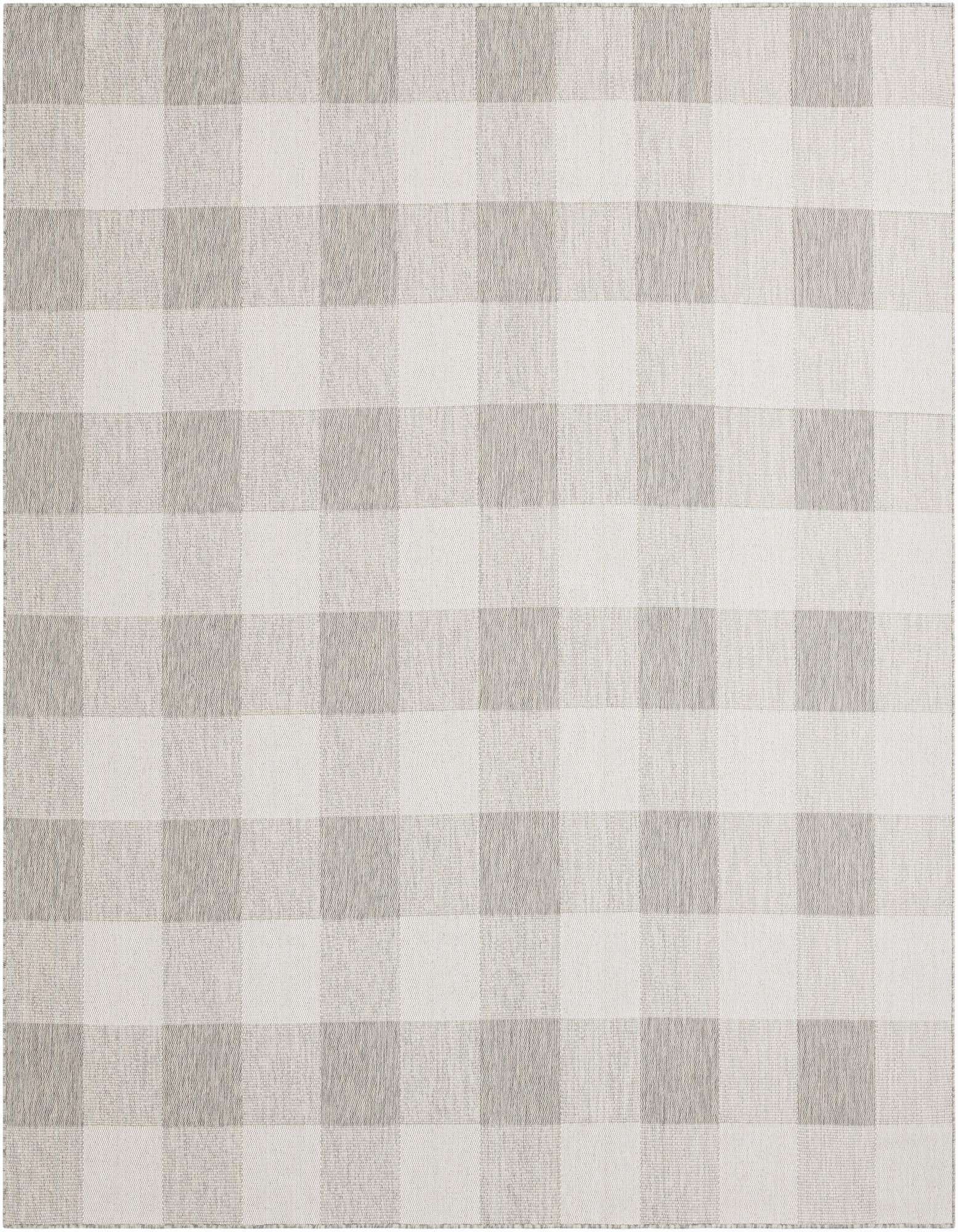 10' x 10' Easy-Clean Checkered Indoor / Outdoor Square Rug