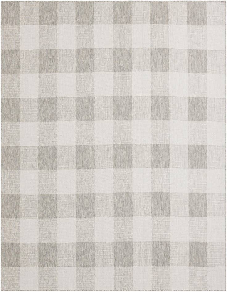 Detail image of 10' x 10' Easy-Clean Checkered Indoor / Outdoor Square Rug