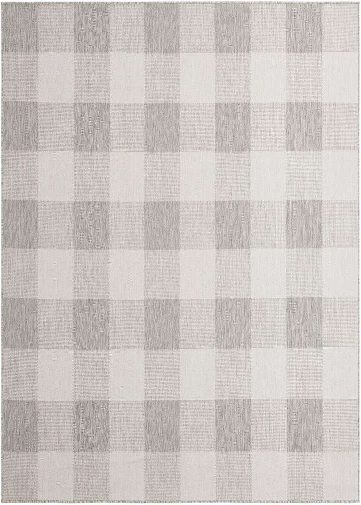 7' 10 x 7' 10 Easy-Clean Checkered Indoor / Outdoor Square Rug