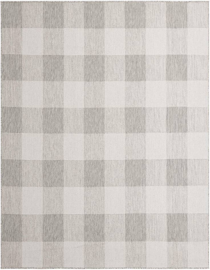 Detail image of 7' 10 x 7' 10 Easy-Clean Checkered Indoor / Outdoor Square Rug