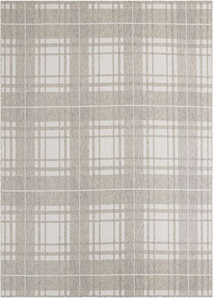 10' x 10' Easy-Clean Checkered Indoor / Outdoor Square Rug