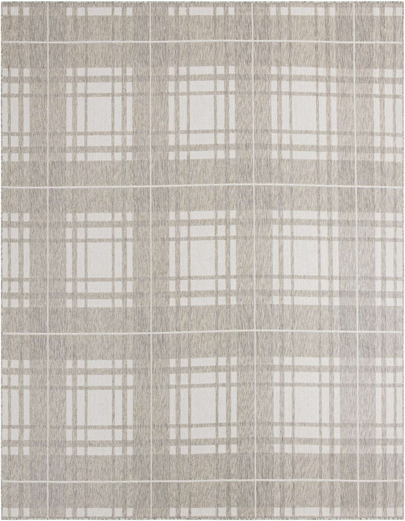 10' x 10' Easy-Clean Checkered Indoor / Outdoor Square Rug