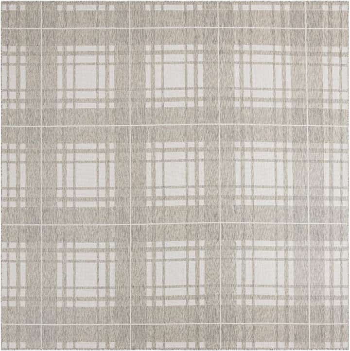 10' x 10' Easy-Clean Checkered Indoor / Outdoor Square Rug
