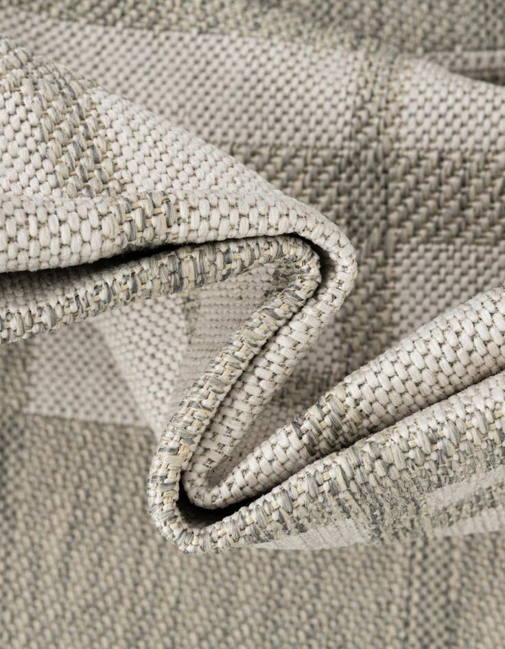 Detail image of 10' x 10' Easy-Clean Checkered Indoor / Outdoor Square Rug