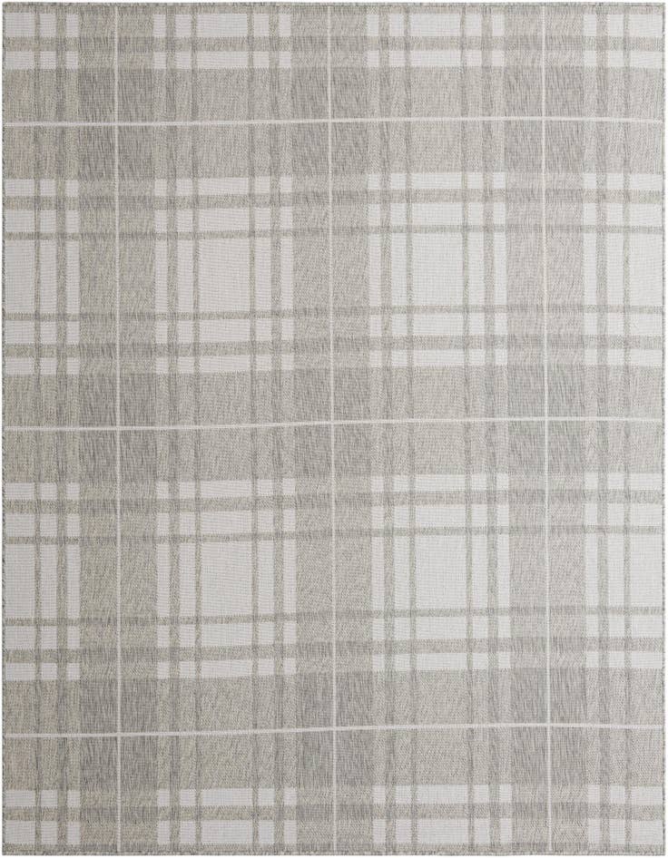 Detail image of 7' 10 x 7' 10 Easy-Clean Checkered Indoor / Outdoor Square Rug