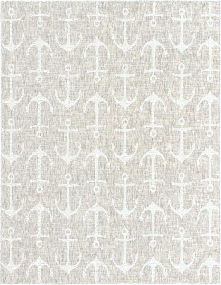 Detail image of 10' x 10' Easy-Clean Coastal Indoor / Outdoor Square Rug