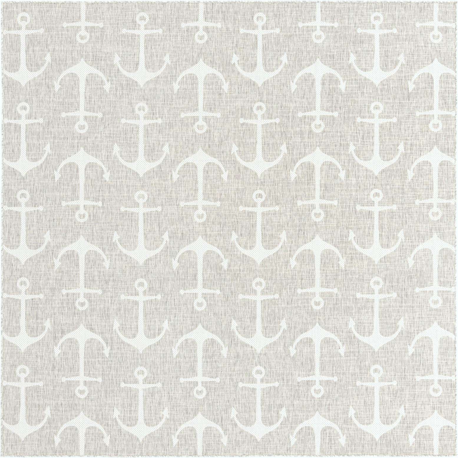 10' x 10' Easy-Clean Coastal Indoor / Outdoor Square Rug