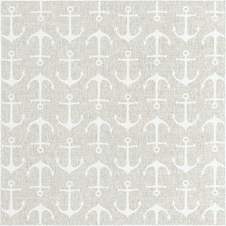 Detail image of 10' x 10' Easy-Clean Coastal Indoor / Outdoor Square Rug
