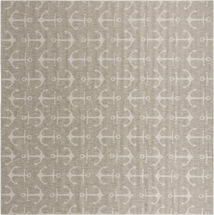 Detail image of 13' x 13' Easy-Clean Coastal Indoor / Outdoor Square Rug