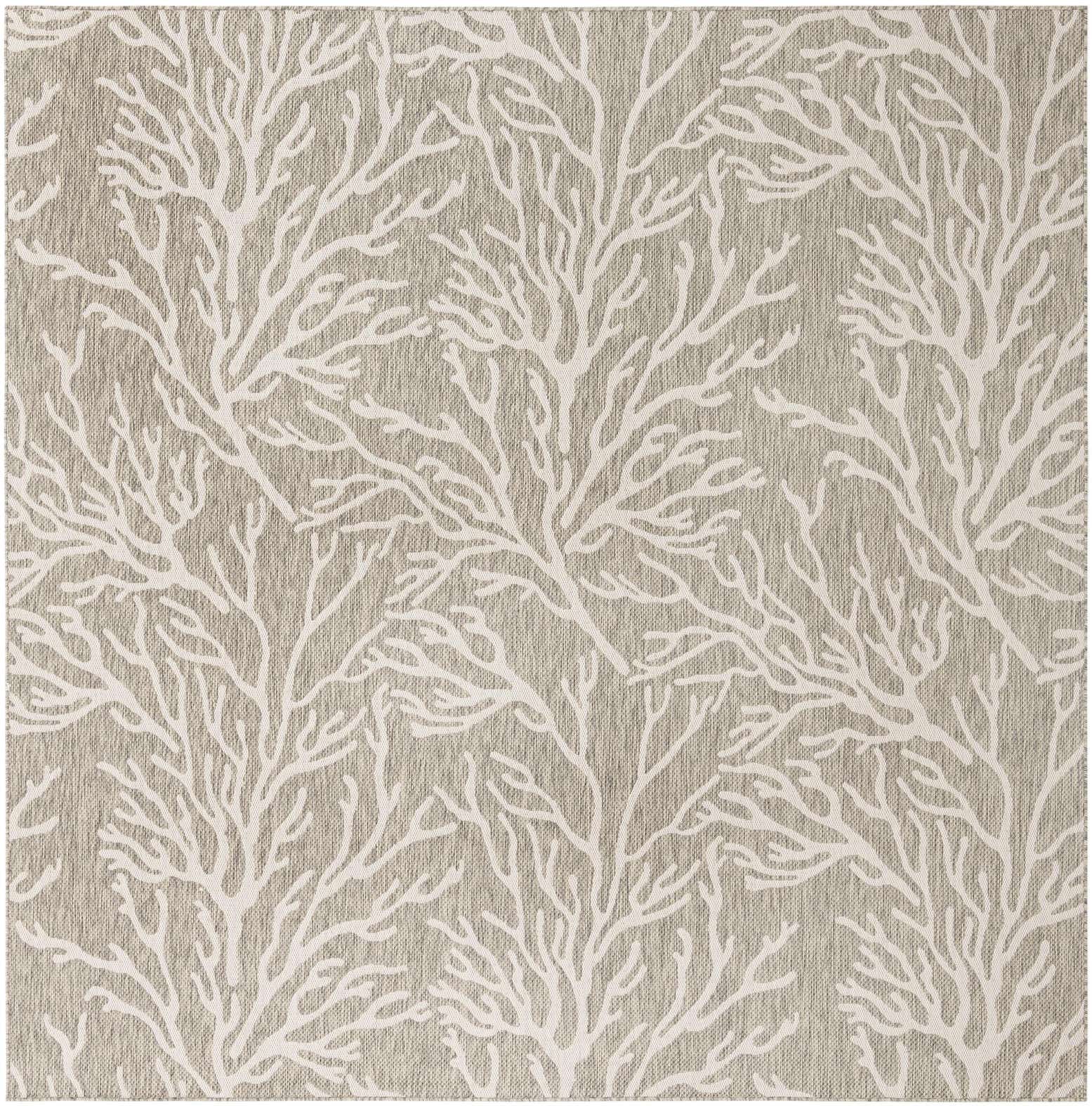10' x 10' Easy-Clean Coastal Indoor / Outdoor Square Rug