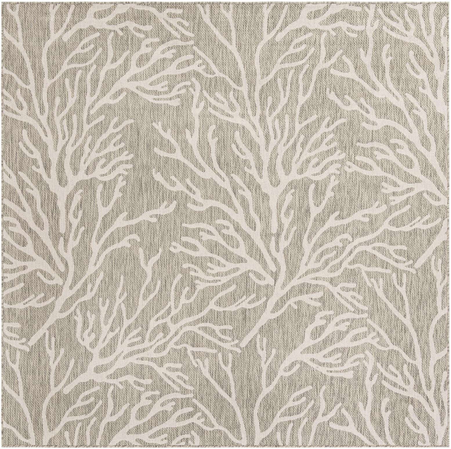 7' 10 x 7' 10 Easy-Clean Coastal Indoor / Outdoor Square Rug