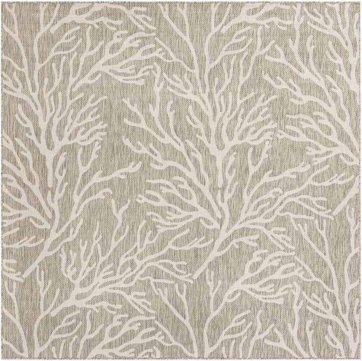7' 10 x 7' 10 Easy-Clean Coastal Indoor / Outdoor Square Rug