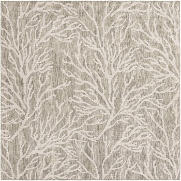 Detail image of 7' 10 x 7' 10 Easy-Clean Coastal Indoor / Outdoor Square Rug