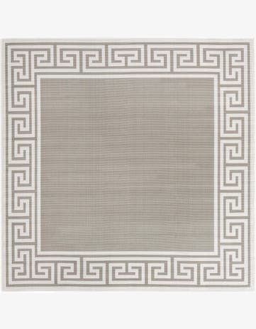 7' 10 x 7' 10 Easy-Clean Coastal Indoor / Outdoor Square Rug