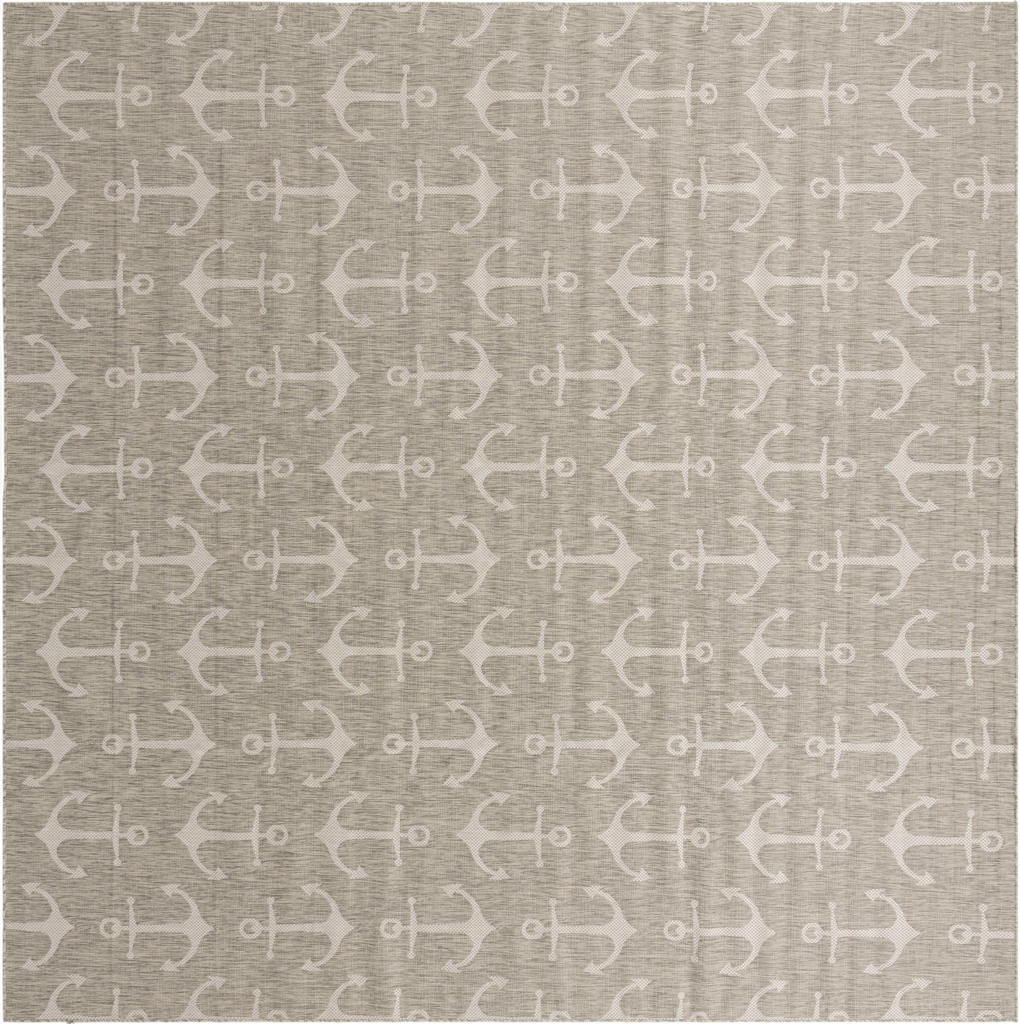 Primary image 13' x 13'  Washable Coastal Indoor / Outdoor Square Rug