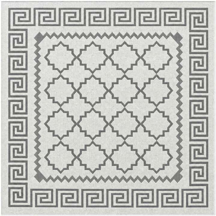 6' x 6' Easy-Clean Lattice Indoor / Outdoor Square Rug