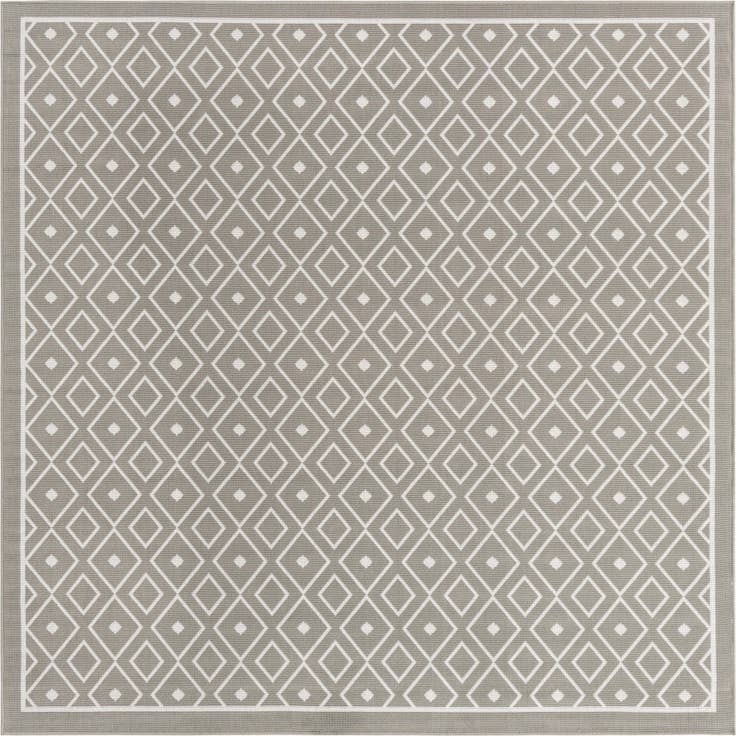 Detail image of 7' 10 x 7' 10 Easy-Clean Lattice Indoor / Outdoor Square Rug