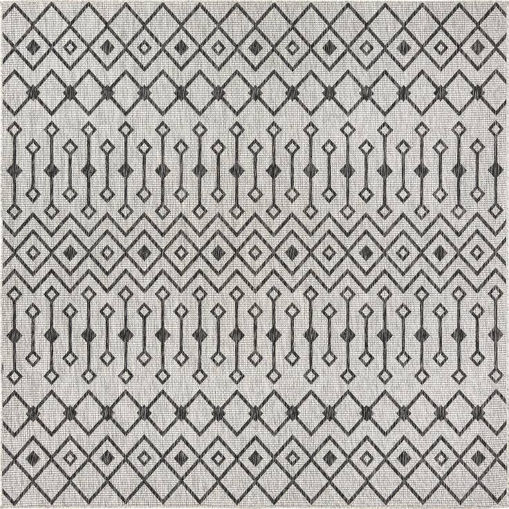 Detail image of 7' 10 x 7' 10 Easy-Clean Lattice Indoor / Outdoor Square Rug