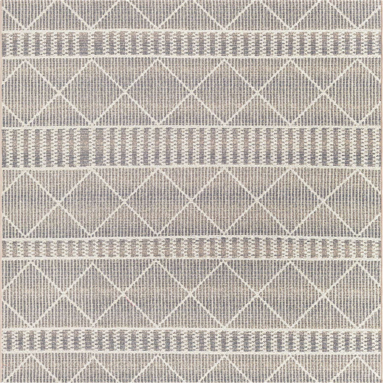 6' x 6' Easy-Clean Lattice Indoor / Outdoor Square Rug