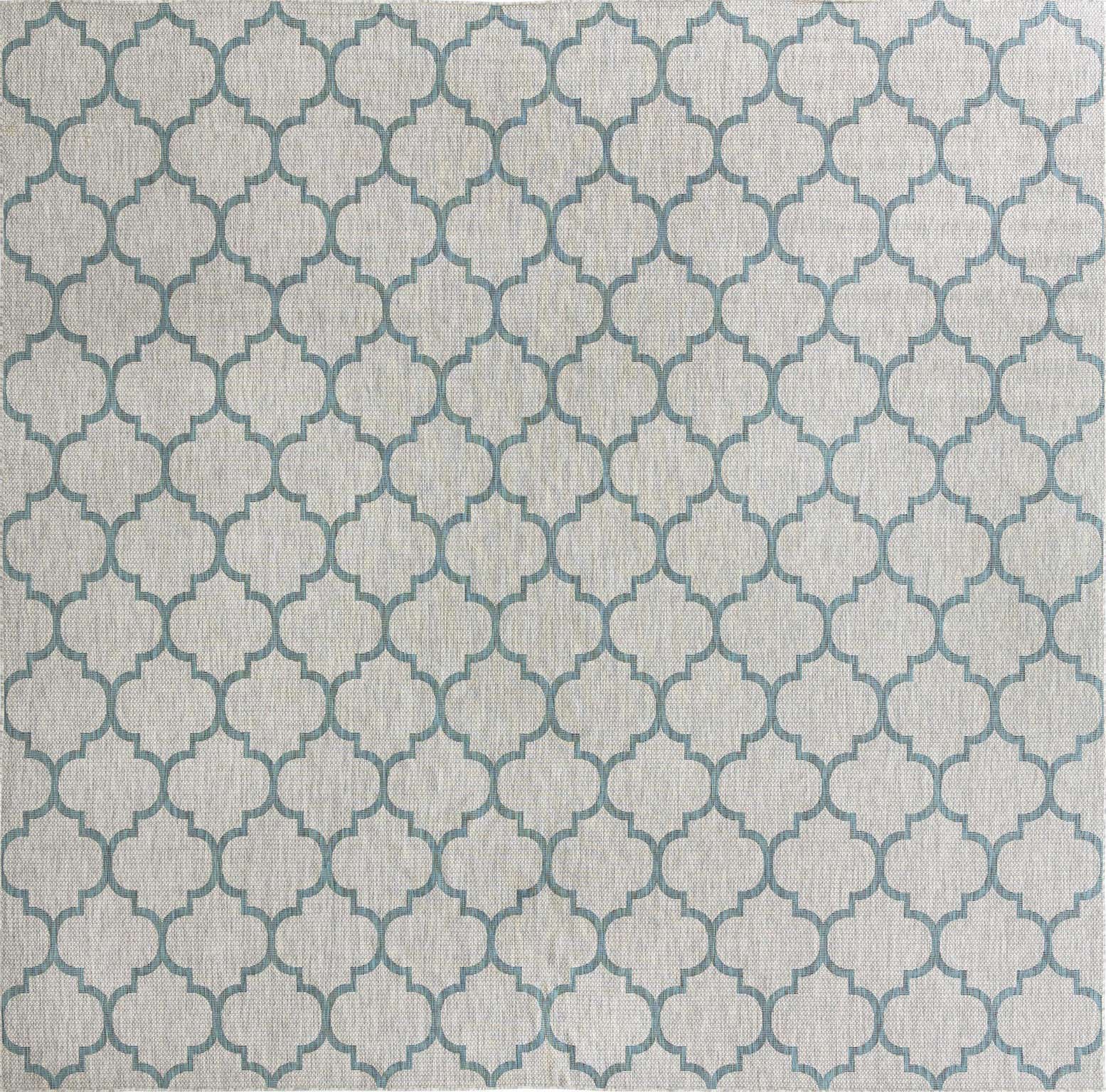 13' x 13' Easy-Clean Lattice Indoor / Outdoor Square Rug