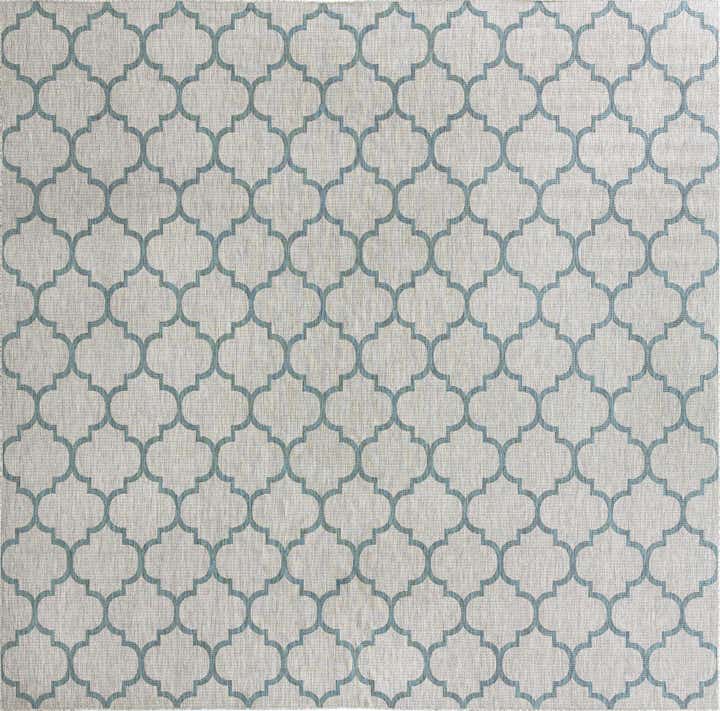 13' x 13' Easy-Clean Lattice Indoor / Outdoor Square Rug