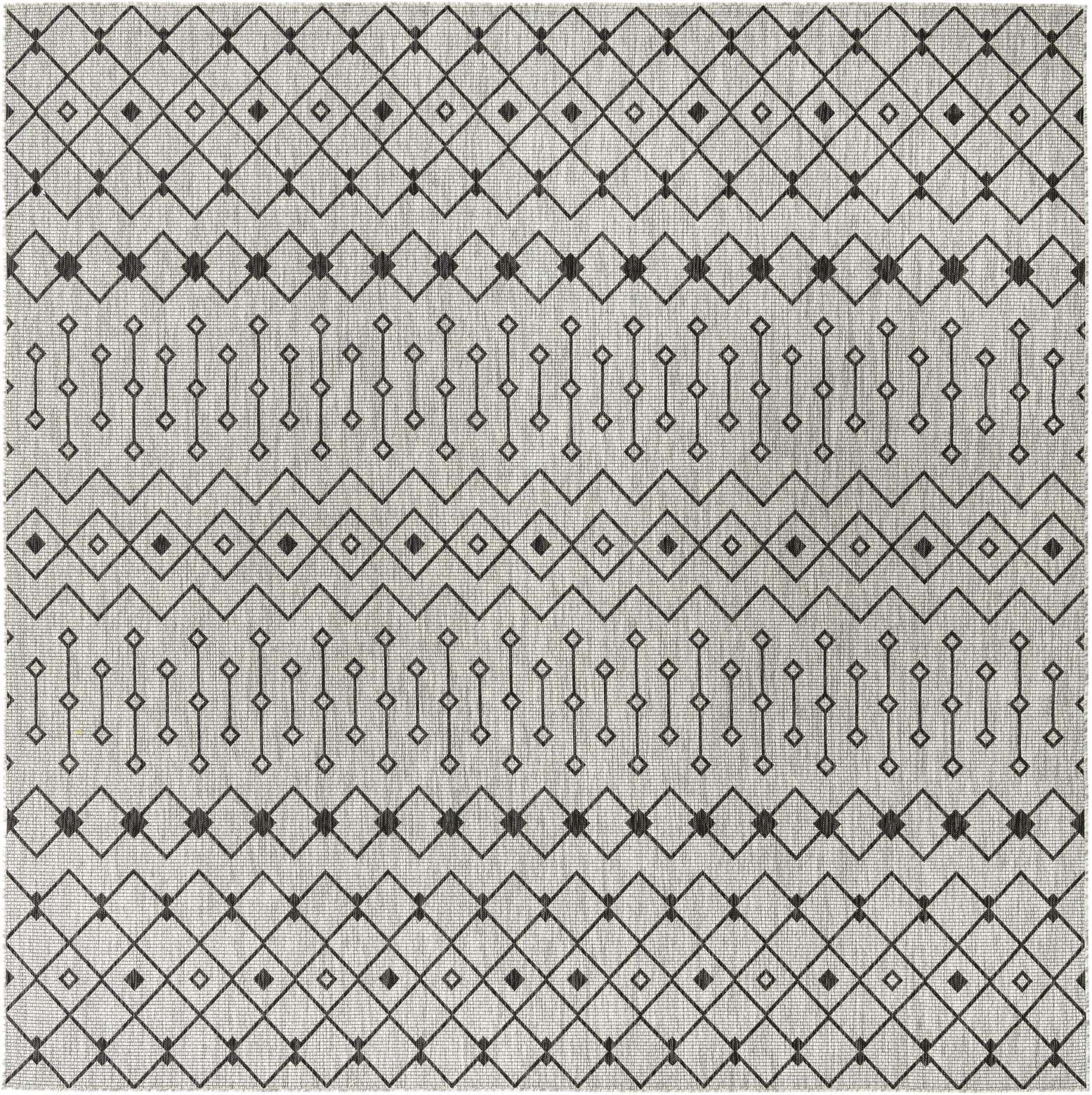 10' 8 x 10' 8 Easy-Clean Lattice Indoor / Outdoor Square Rug