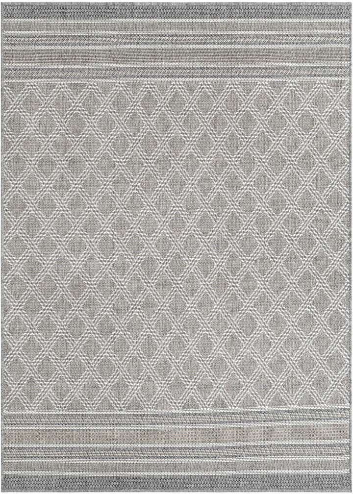 5' 1 x 5' 1 Easy-Clean Lattice Indoor / Outdoor Square Rug