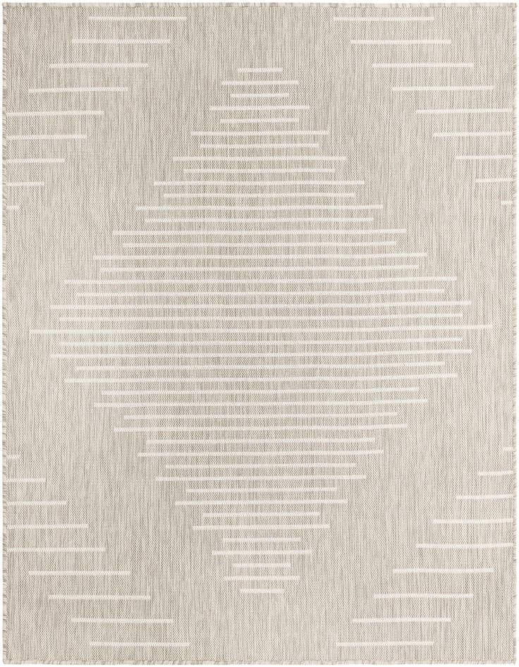 Detail image of 5' 3 x 5' 3 Easy-Clean Modern Indoor / Outdoor Square Rug