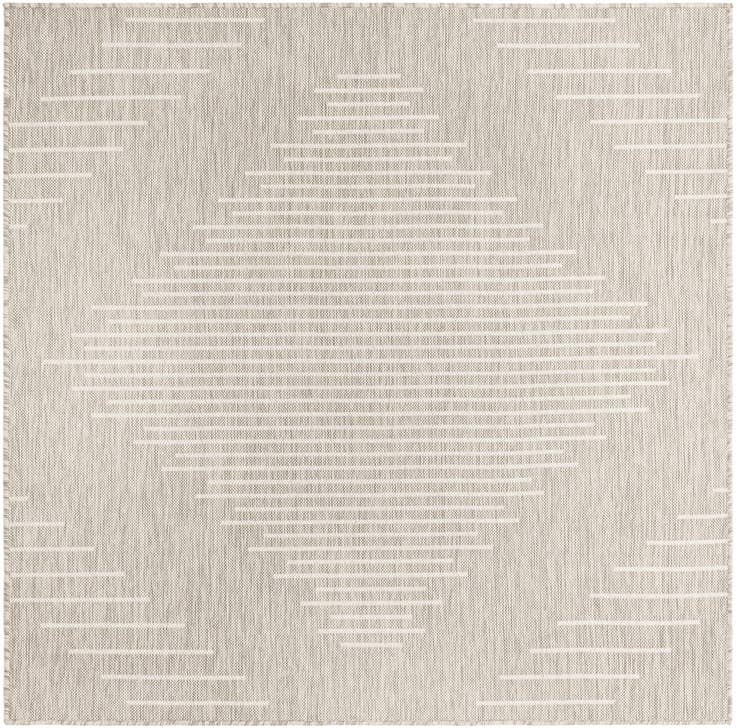 Detail image of 5' 3 x 5' 3 Easy-Clean Modern Indoor / Outdoor Square Rug