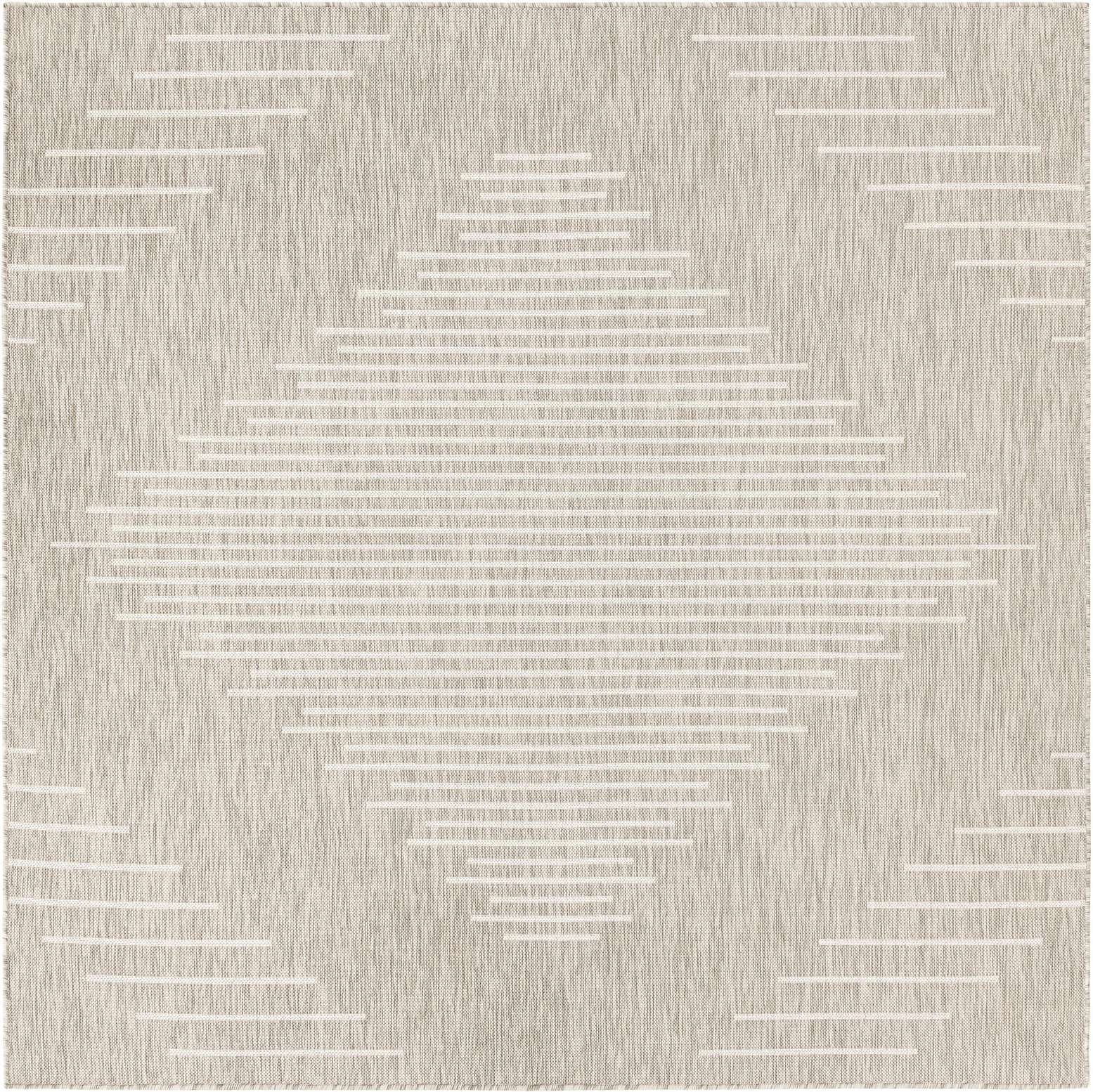 7' x 7' Easy-Clean Modern Indoor / Outdoor Square Rug