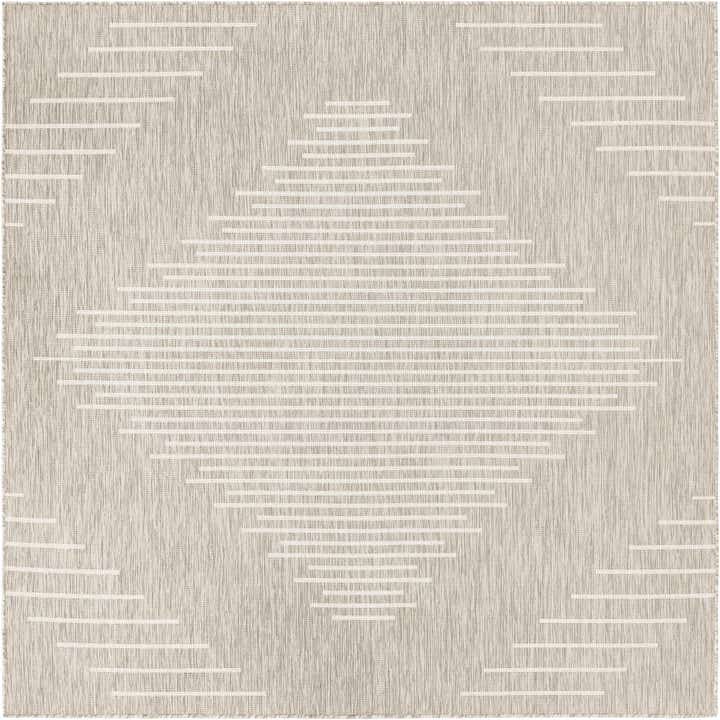 7' x 7' Easy-Clean Modern Indoor / Outdoor Square Rug
