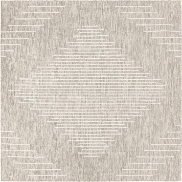 Detail image of 7' x 7' Easy-Clean Modern Indoor / Outdoor Square Rug