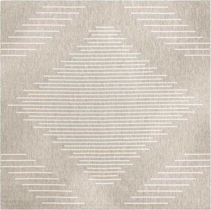 Detail image of 13' x 13' Easy-Clean Modern Indoor / Outdoor Square Rug