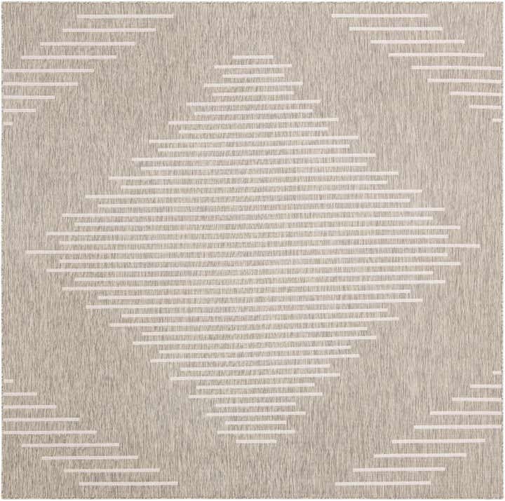 10' x 10' Easy-Clean Modern Indoor / Outdoor Square Rug