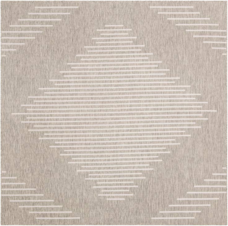 Detail image of 10' x 10' Easy-Clean Modern Indoor / Outdoor Square Rug
